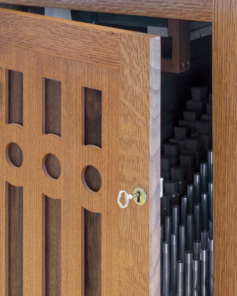 Pierced panels closed